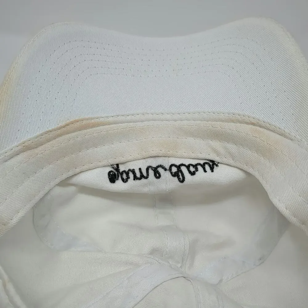 David and Young Baseball Cap White One Size Game Day Embroidery Adjustable Hat